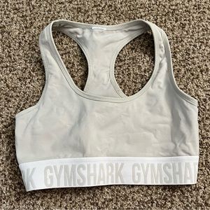 Beige sports bra from gymshark